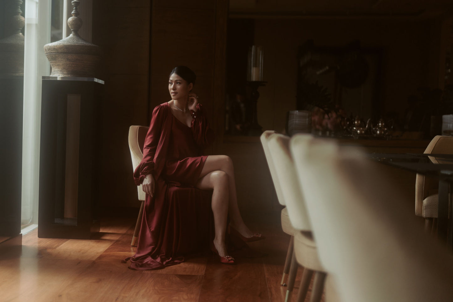 Ayla Dressing Robe ( italian silk )